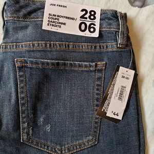 Slim Cut Boyfriend Jeans